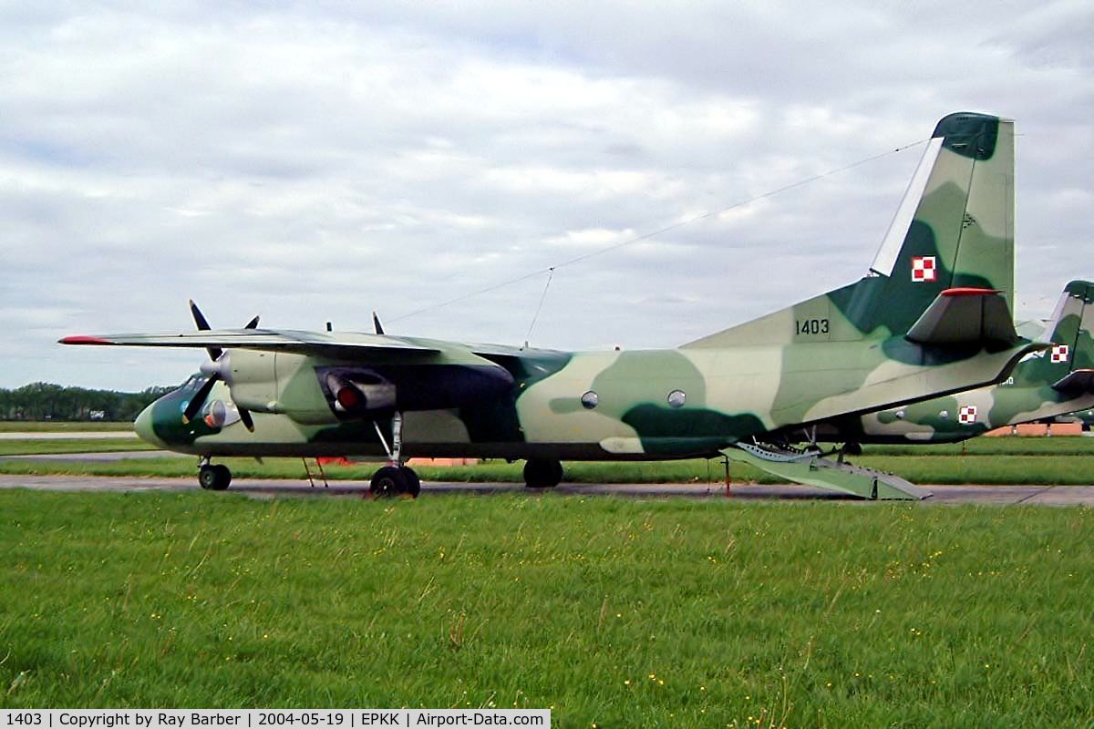 1403, Antonov An-26 C/N 1403, Antonov AN-26 [14-03] (Polish Air Force) Kracow-Balice~SP 19/05/2004