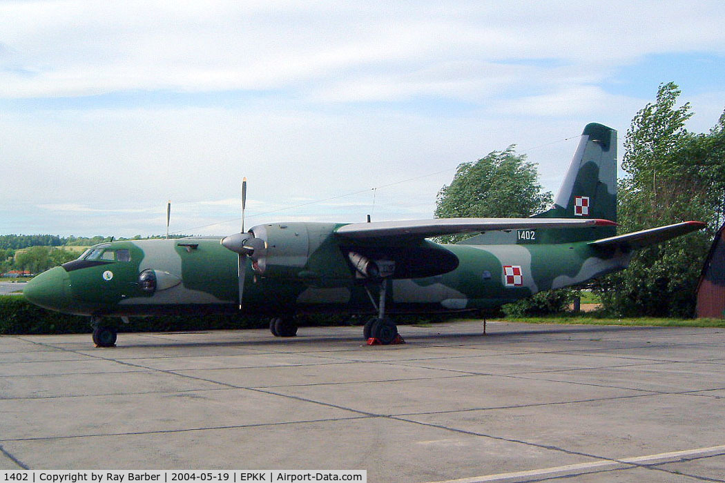 1402, 1972 Antonov An-26 C/N 14-02, Antonov AN-26 [14-02] (Polish Air Force) Kracow-Balice~SP 19/05/2004