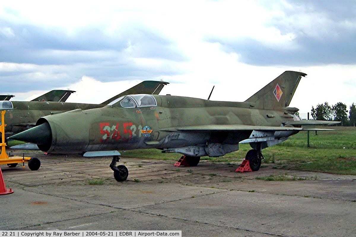 22 21, Mikoyan-Gurevich MiG-21 C/N 94A7215, Mikoyan-Gurevich MiG-21SPS-K Fishbed [94A7215] (German Air Force) Rothenburg-Gorlitz~D 21/05/2004