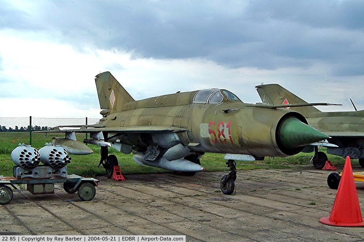 22 85, 1969 Mikoyan-Gurevich MiG-21M C/N 960508, Mikoyan-Gurevich MiG-21M Fishbed [960508] (German Air Force) Rothenburg-Gorlitz~D 21/05/2004