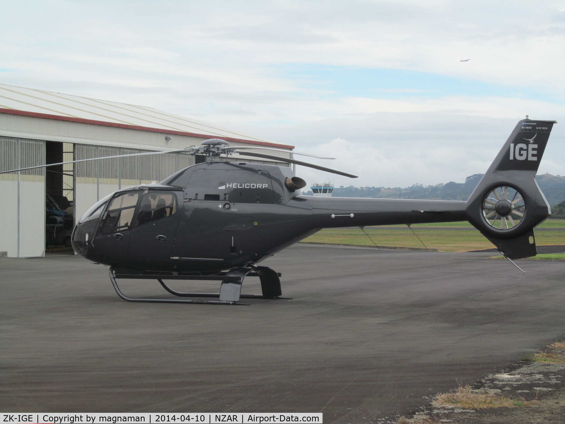 ZK-IGE, 2008 Eurocopter EC-120B Colibri C/N 1555, At Ardmore having received attention.