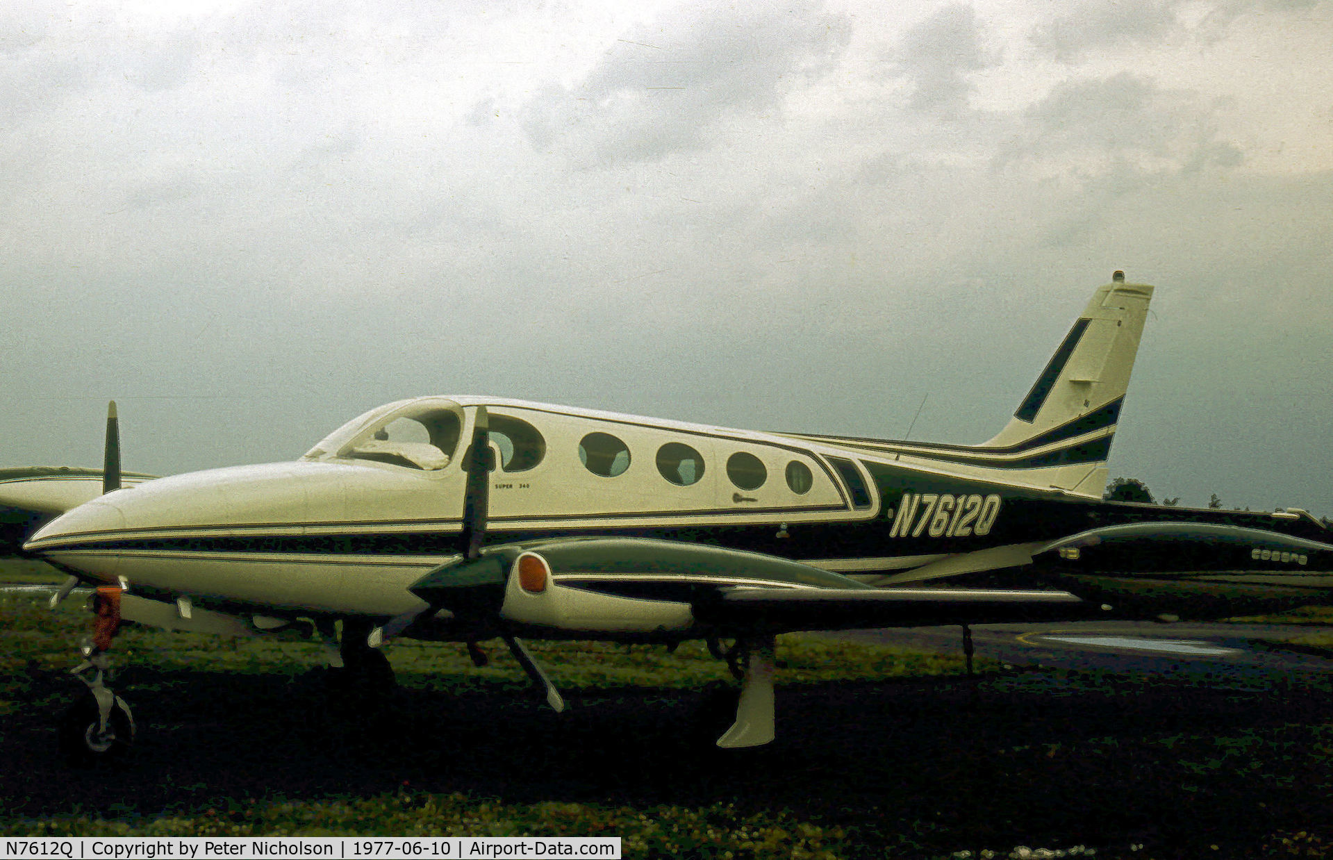 N7612Q, 1973 Cessna 340 C/N 340-0233, This Riley Super 340 was seen at Spring Valley Airport in New York State in the Summer of 1977.  The airport closed in 1985.