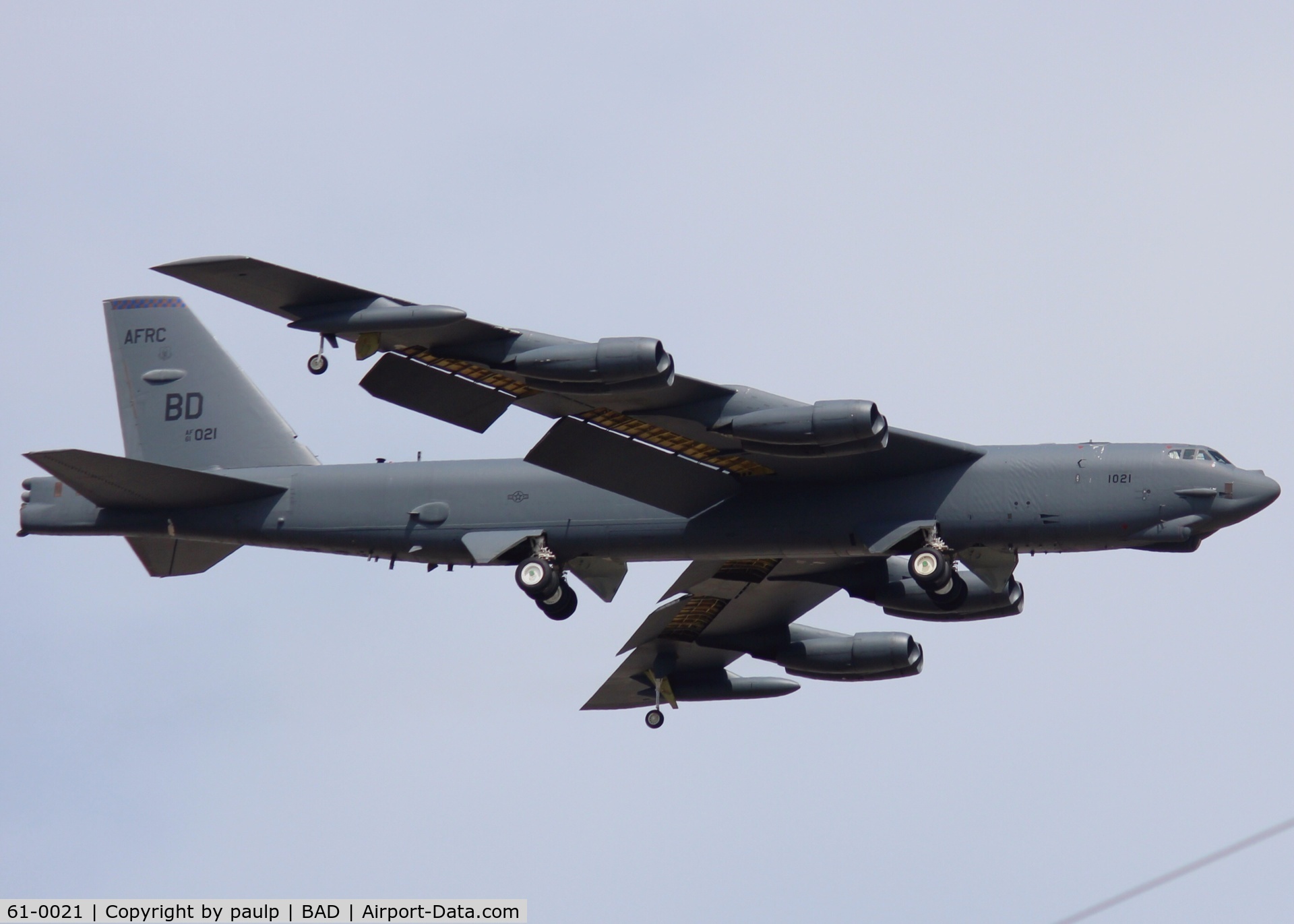 61-0021, 1961 Boeing B-52H Stratofortress C/N 464448, At Barksdale Air Force Base.