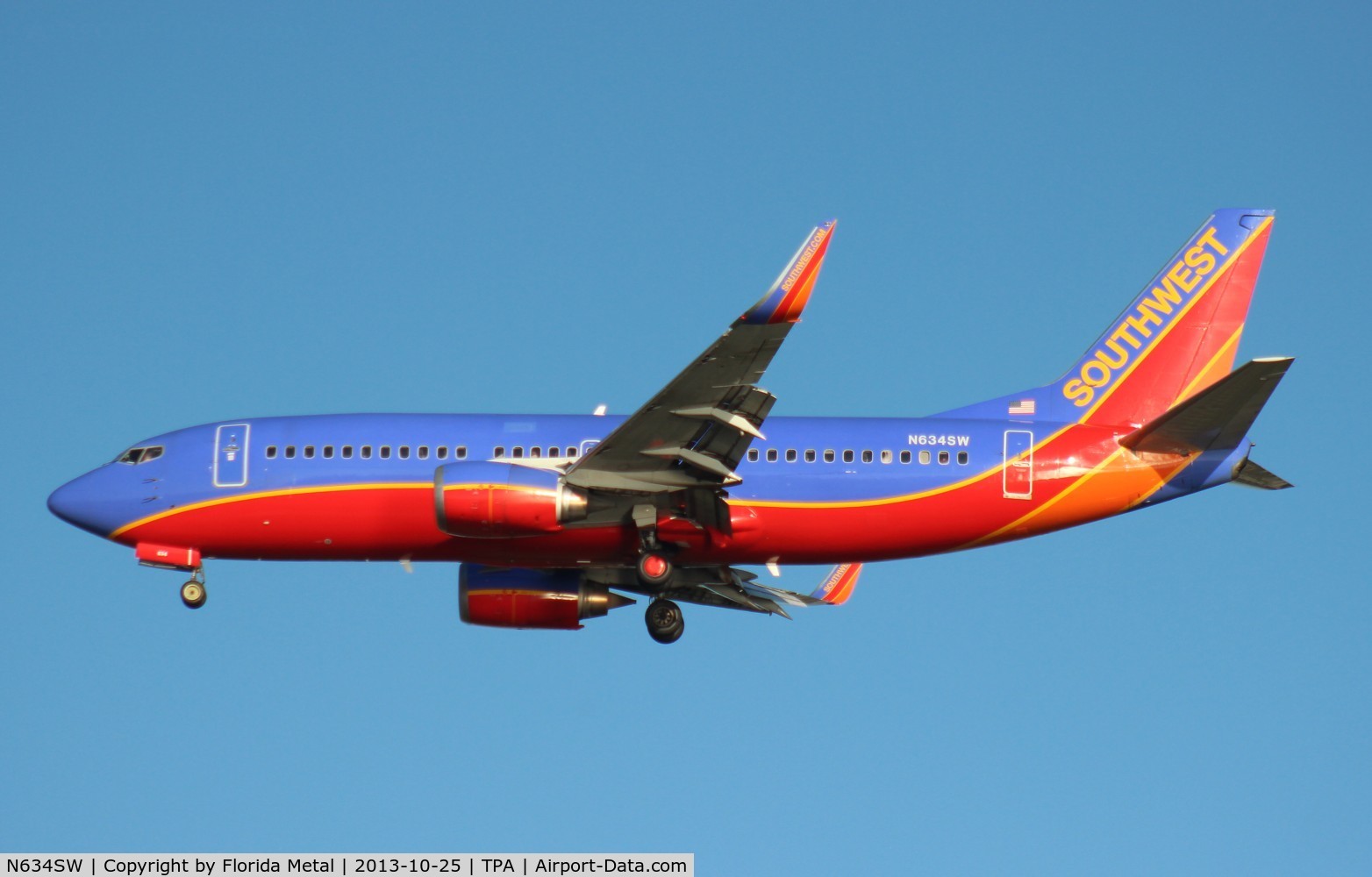 N634SW, 1996 Boeing 737-3H4 C/N 27937, Southwest 737-300