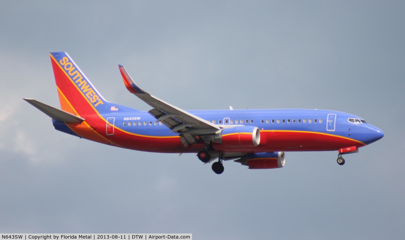 N643SW, 1997 Boeing 737-3H4 C/N 27716, Southwest 737-300