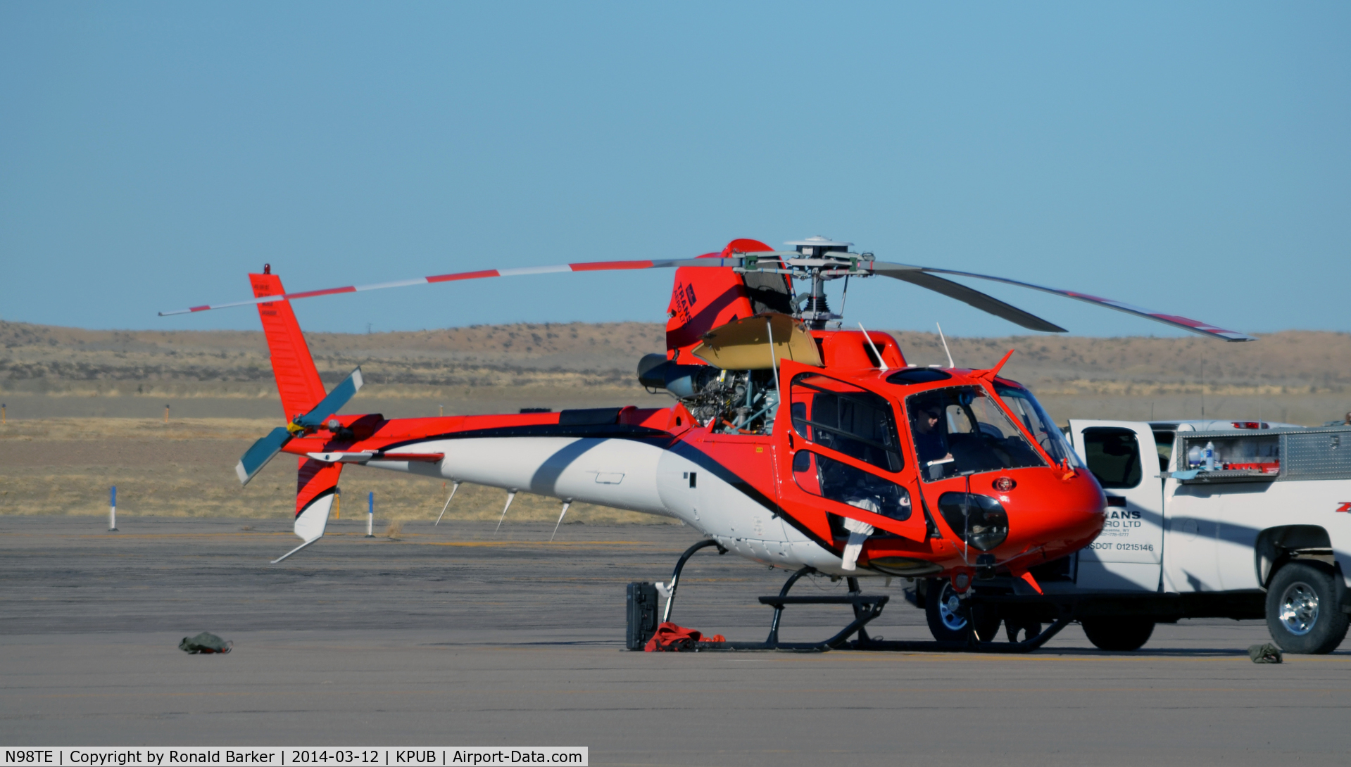 N98TE, Eurocopter AS-350B-3 Ecureuil Ecureuil C/N 3143, On the ramp Pueblo