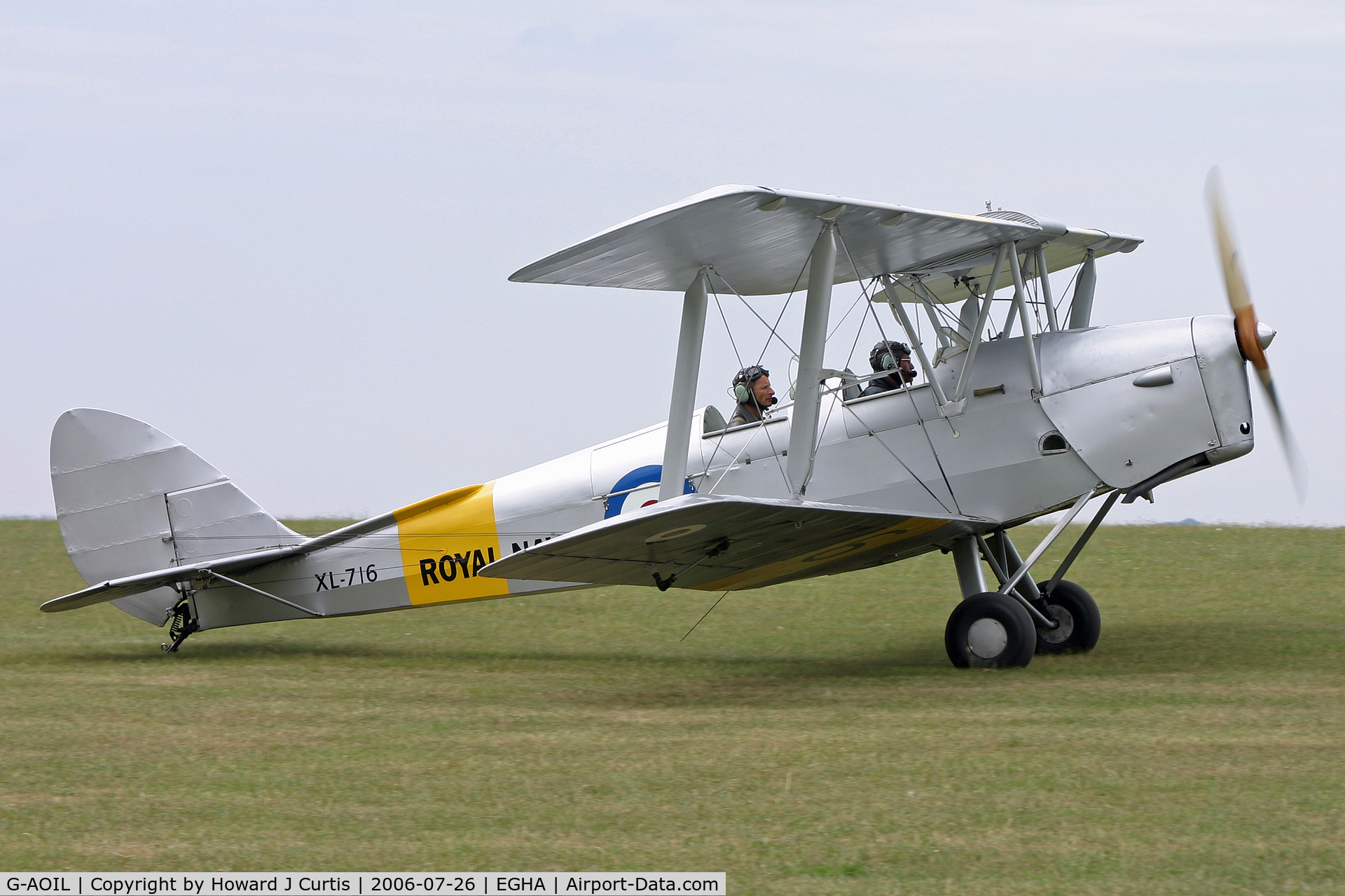 G-AOIL, 1940 De Havilland DH-82A Tiger Moth II C/N 83673, Privately owned. Painted as XL-716.