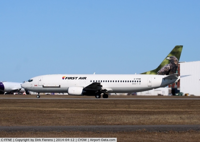 C-FFNE, 1994 Boeing 737-406 C/N 27233, Leaving rwy 25 for on the Iqaluit run