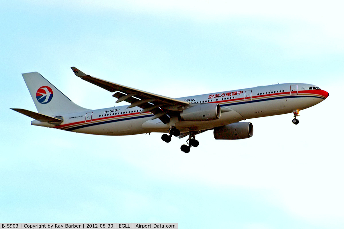 B-5903, 2012 Airbus A330-243 C/N 1331, Airbus A330-243 [1331] (China Eastern Airlines) Home~G 30/08/2012. On approach 27L.