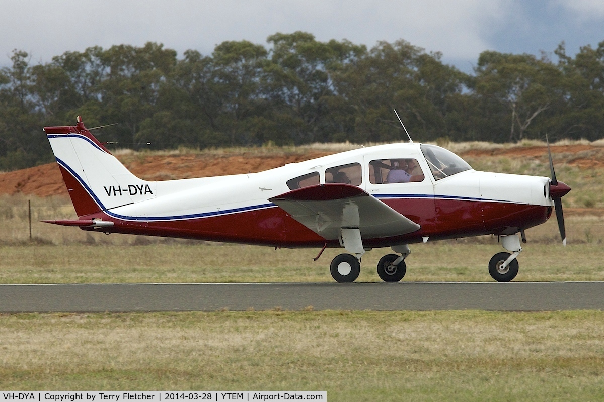 VH-DYA, 1966 Beech A23-24 Musketeer Super III C/N MA-153, At Temora Airport during the 40th Anniversary Fly-In of the Australian Antique Aircraft Association