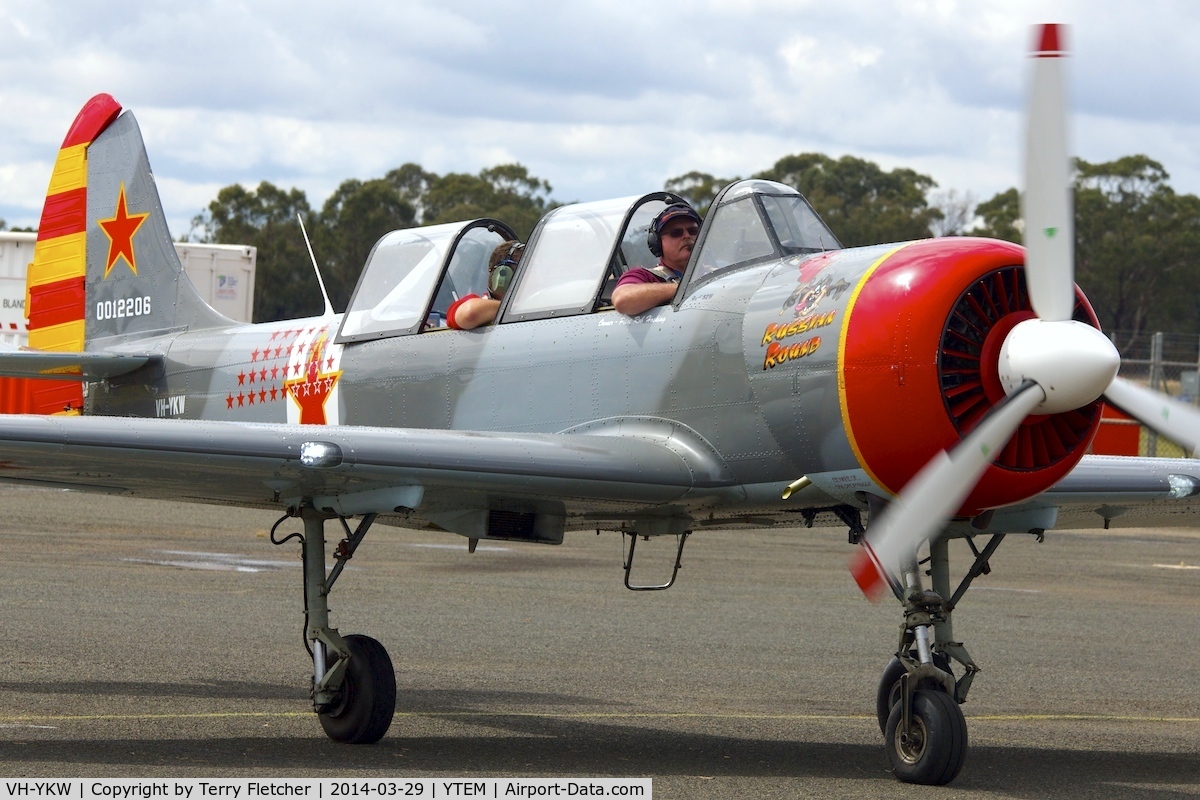 VH-YKW, 2000 Yakovlev Yak-52W C/N 0012206, At Temora Airport during the 40th Anniversary Fly-In of the Australian Antique Aircraft Association