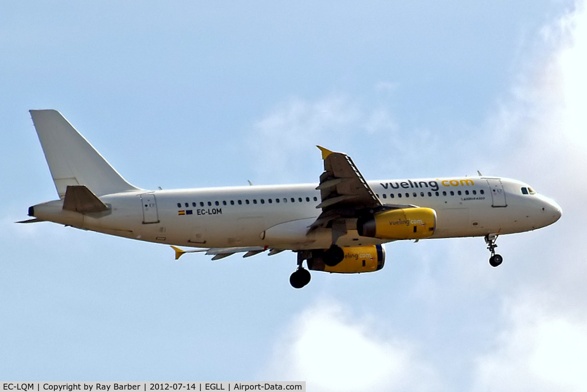 EC-LQM, 2004 Airbus A320-232 C/N 2223, Airbus A320-232 [2223] (Vueling Airlines) Home~G 14/07/2012. On approach 27L.