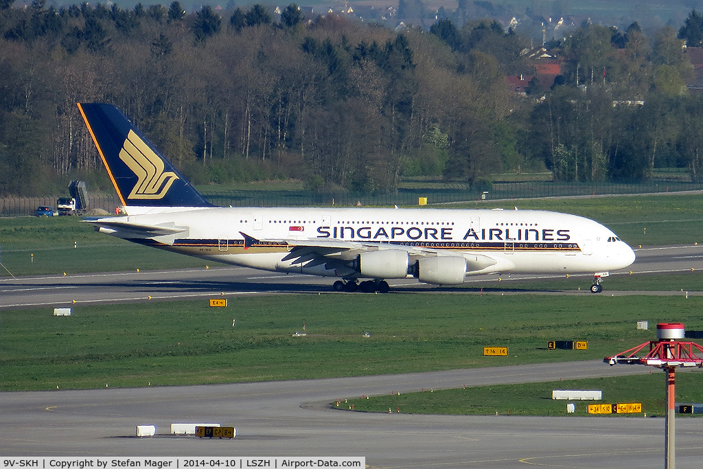 9V-SKH, 2008 Airbus A380-841 C/N 021, Singapore Airlines Airbus A380 @ZRH