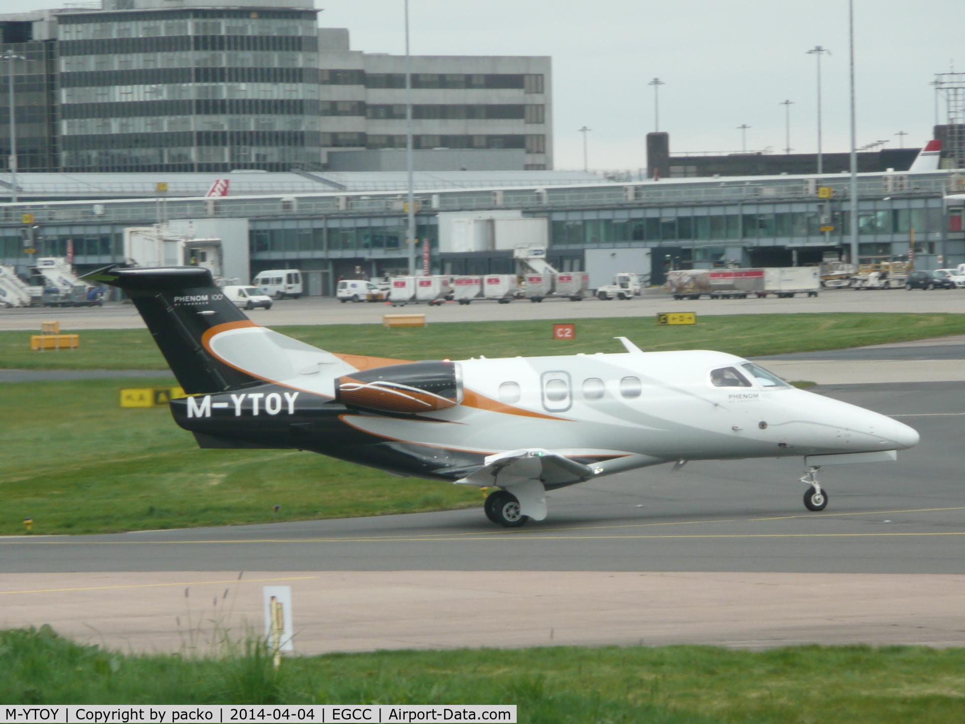 M-YTOY, 2009 Embraer EMB-500 Phenom 100 C/N 50000112, taken from the avp now off the OCS RAMP