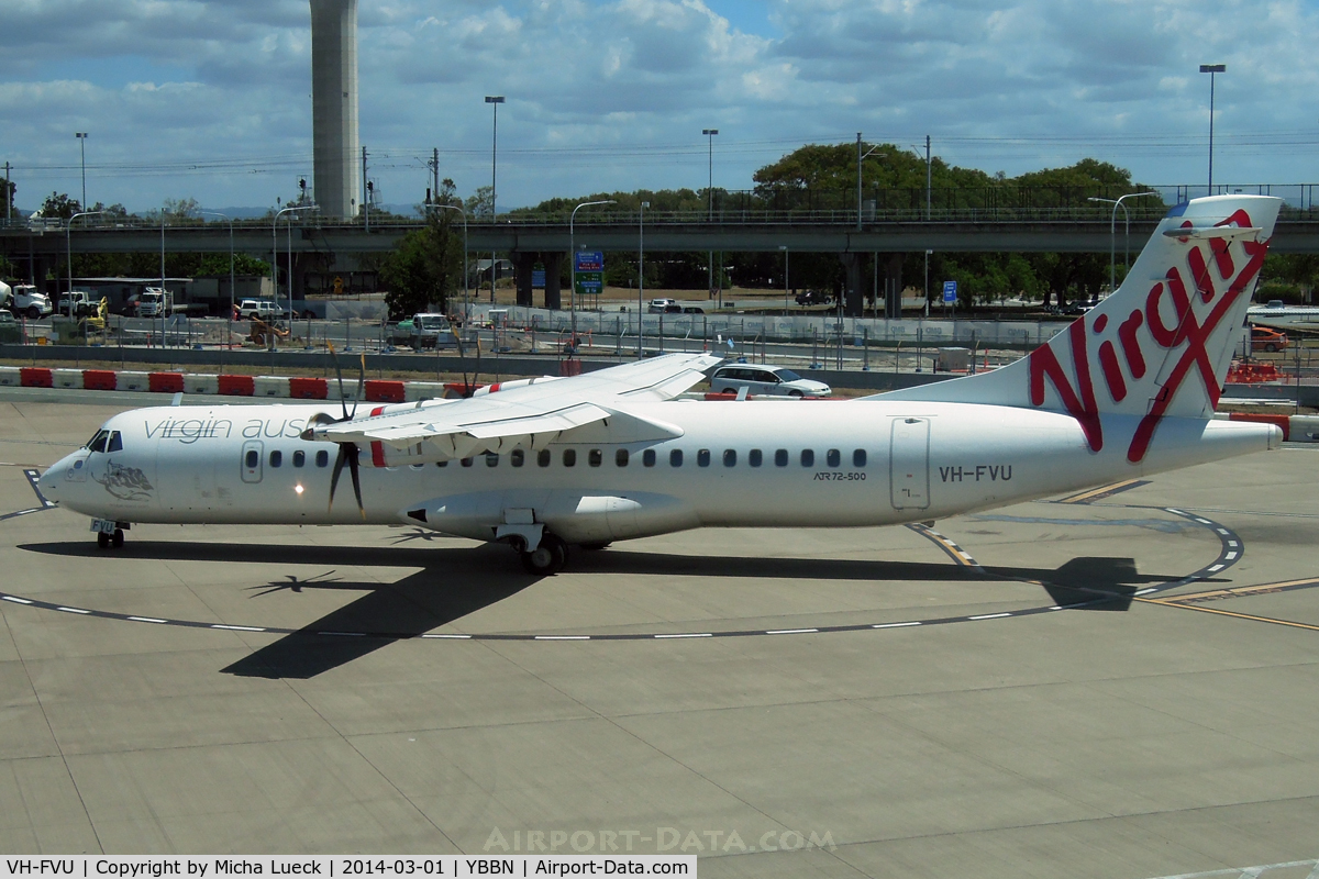 VH-FVU, 2011 ATR 72-500 C/N 978, At Brisbane