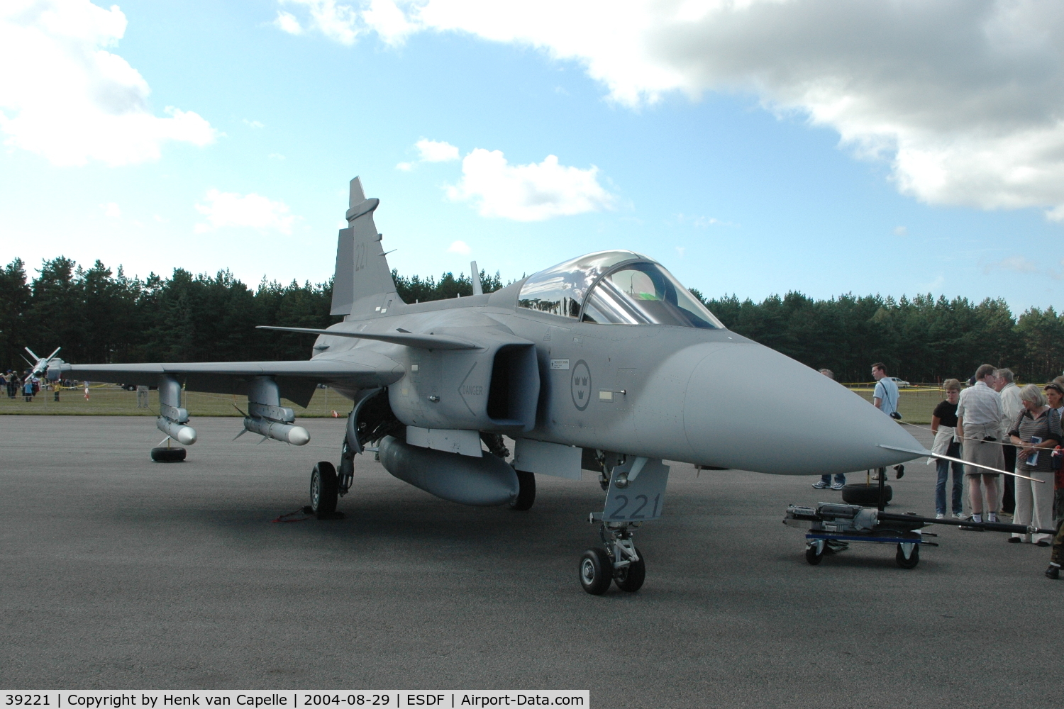 39221, Saab JAS-39C Gripen C/N 39221, Saab JAS39C Gripen fighter of the Swedish Air Force at Ronneby Air Base.
