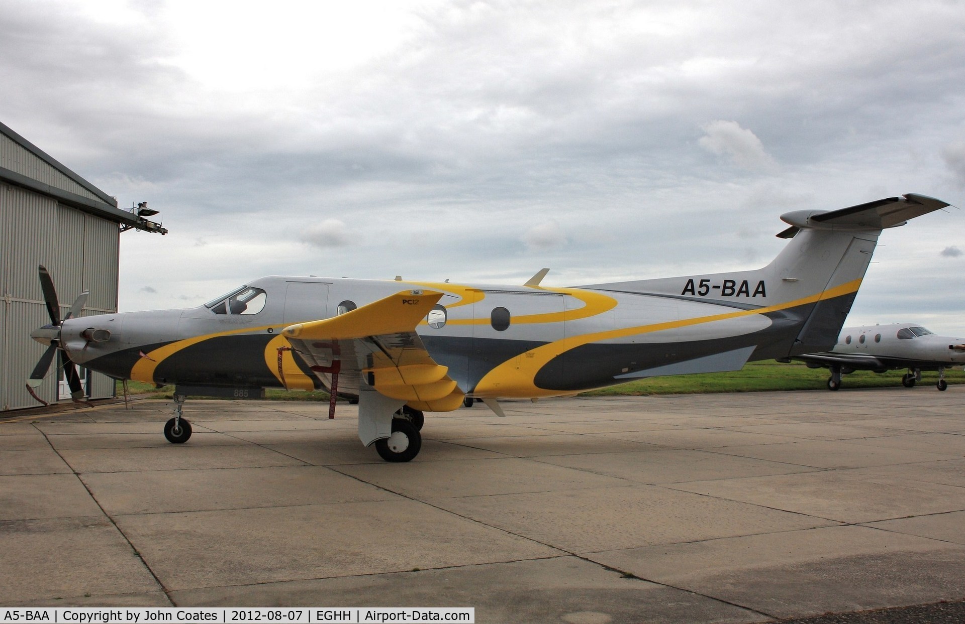 A5-BAA, 2008 Pilatus PC-12/47 C/N 885, Minus titles and logos