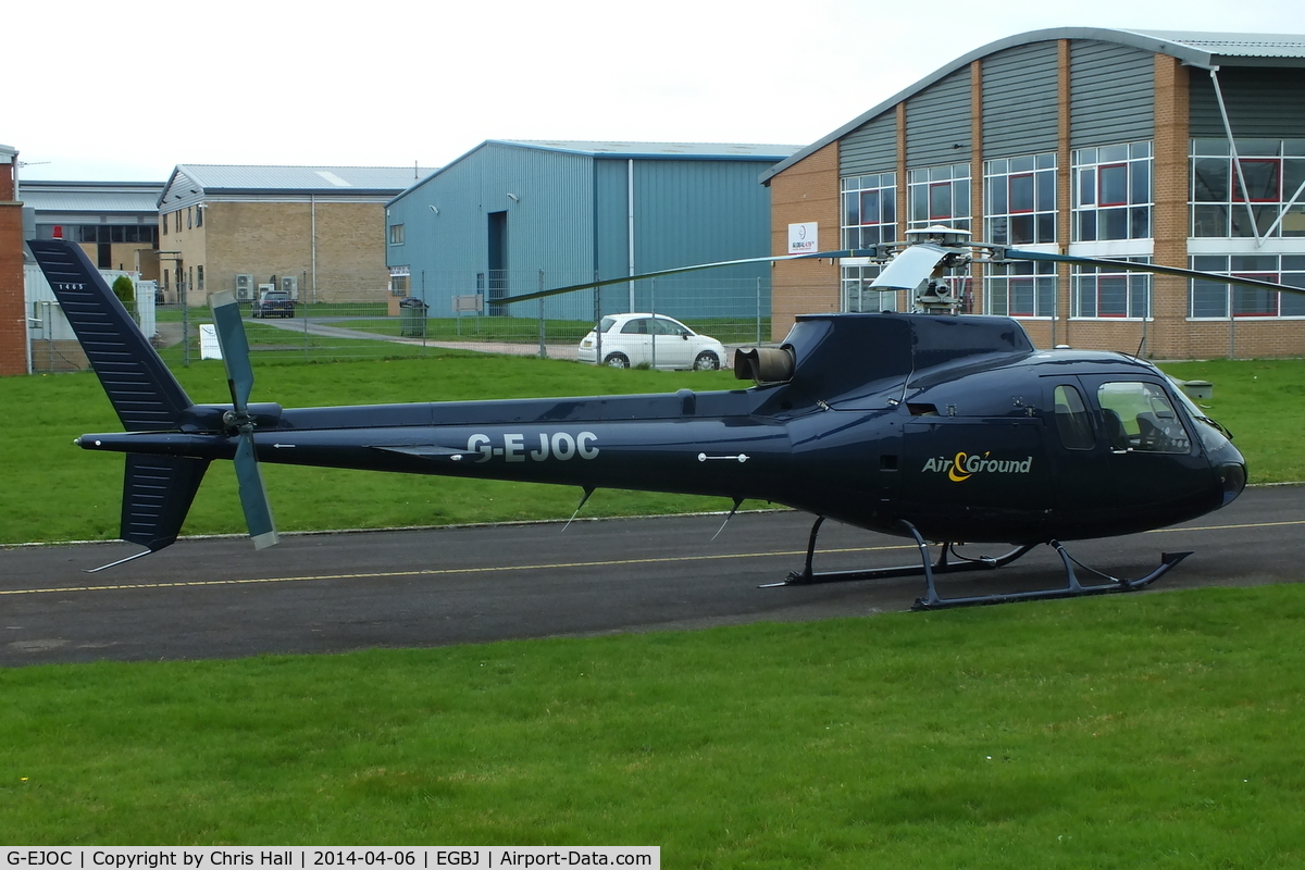 G-EJOC, 1981 Aerospatiale AS-350B Ecureuil C/N 1465, Still wearing Air & Ground titles, now registered to MK's Supermarket