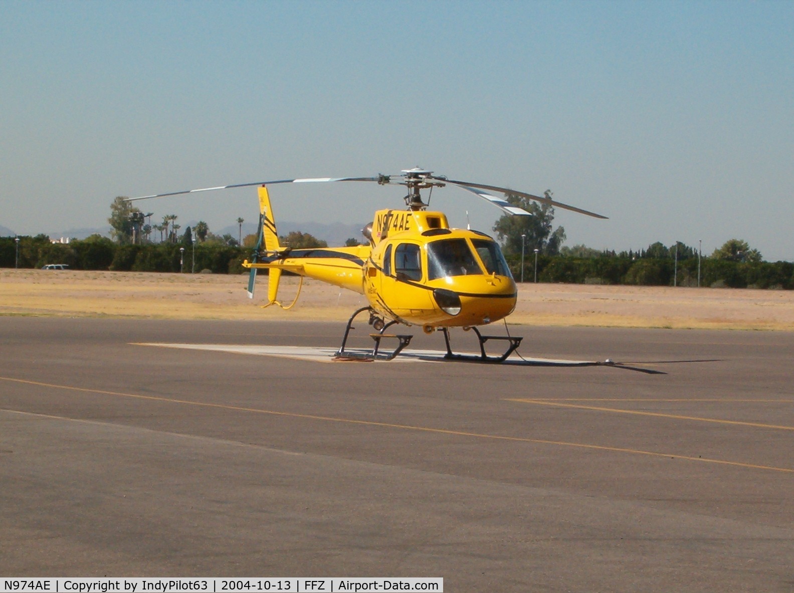 N974AE, 1992 Eurocopter AS-350B-2 Ecureuil C/N 2653, Main tarmac, Falcon Field