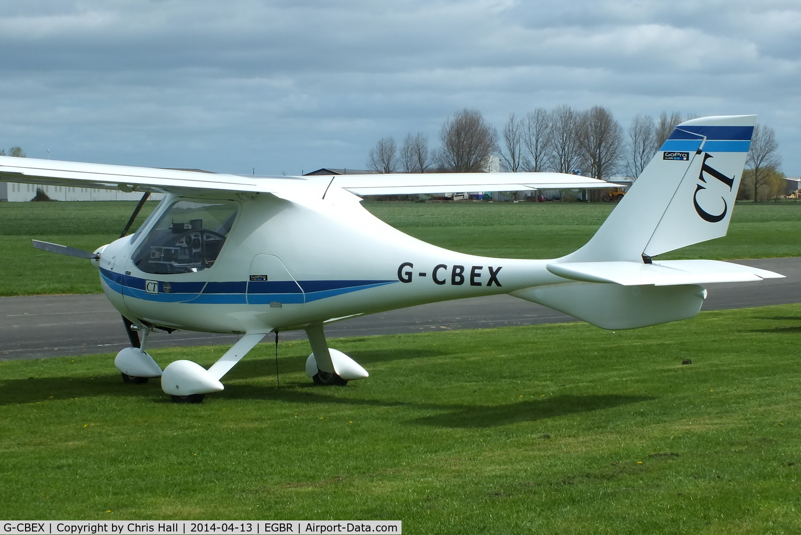 G-CBEX, 2001 Flight Design CT2K C/N 01.08.01.23, at Breighton's 'Early Bird' Fly-in 13/04/14