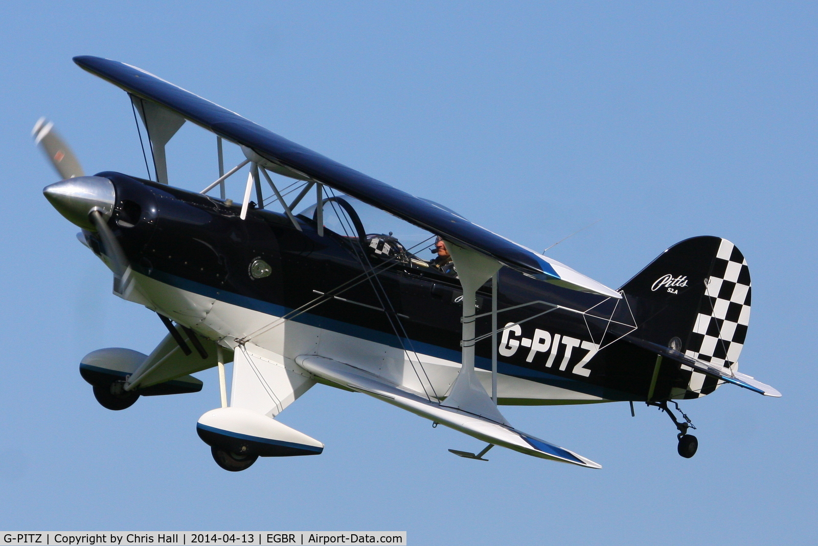 G-PITZ, 1983 Pitts S-2A Special C/N 100ER, at Breighton's 'Early Bird' Fly-in 13/04/14
