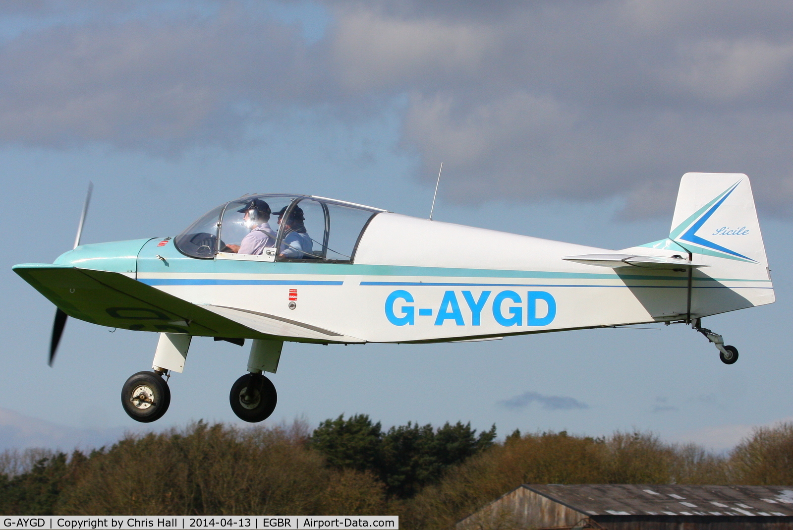 G-AYGD, 1963 CEA Jodel DR1050 Sicile C/N 515, at Breighton's 'Early Bird' Fly-in 13/04/14