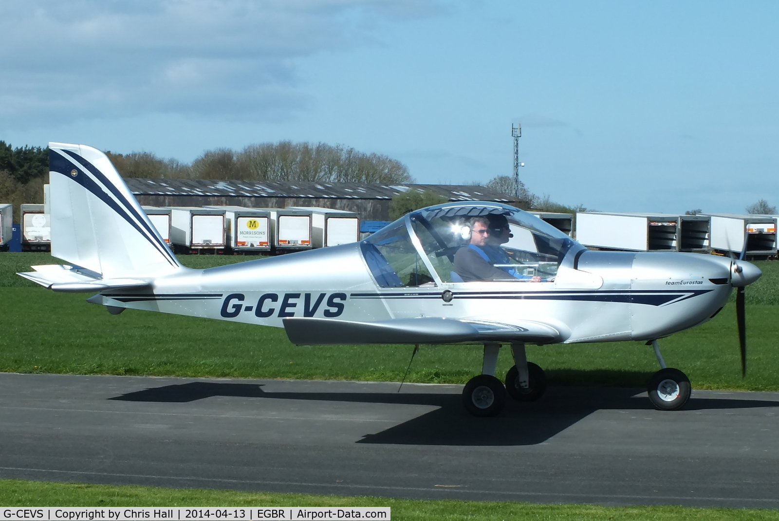 G-CEVS, 2007 Cosmik EV-97 TeamEurostar UK C/N 3102, at Breighton's 'Early Bird' Fly-in 13/04/14