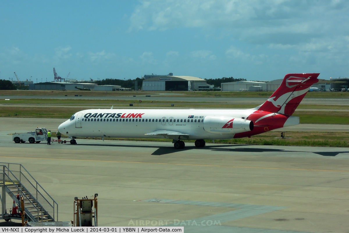 VH-NXI, 1999 Boeing 717-2K9 C/N 55054, At Brisbane