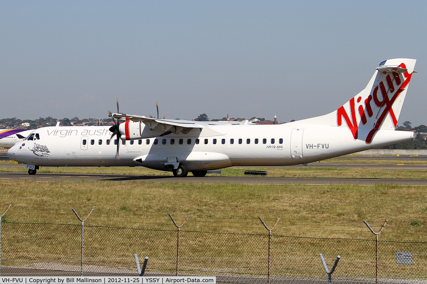 VH-FVU, 2011 ATR 72-500 C/N 978, taxiing to 34R