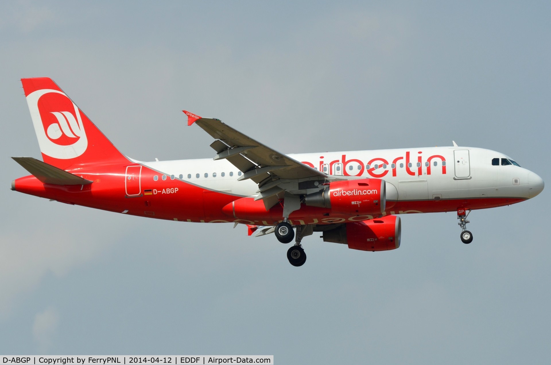 D-ABGP, 2008 Airbus A319-112 C/N 3728, Air Berlin A319 landing