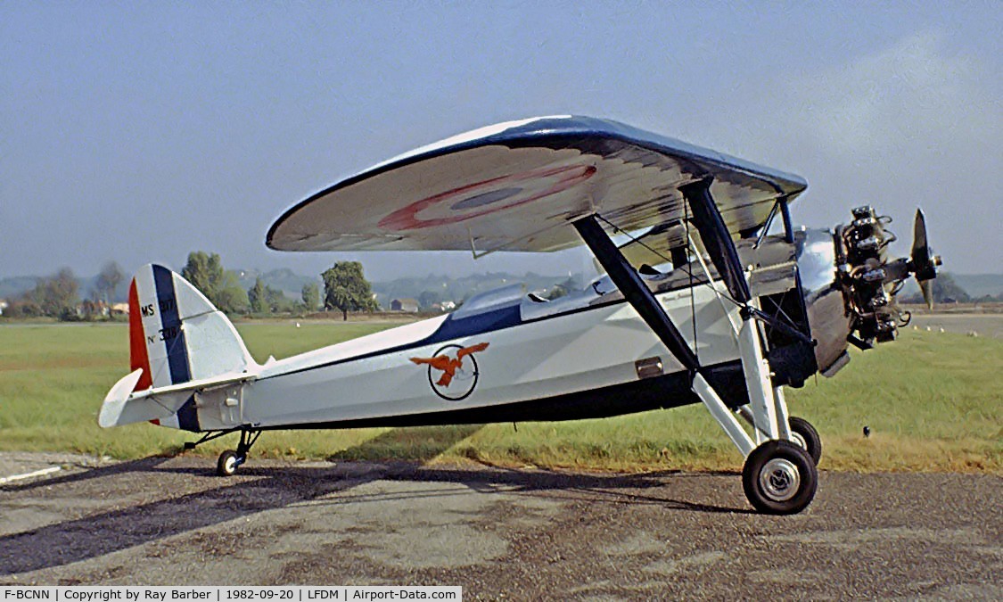 F-BCNN, Morane-Saulnier MS.317 C/N 338, Morane-Saulnier MS.317 [6592/338] Marmande-Virazeil~F 20/09/1982. Taken from a slide.