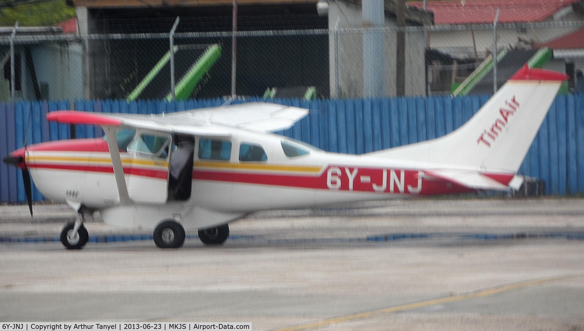6Y-JNJ, 1981 Cessna U206G Stationair C/N U20606359, On tarmac @ MJKS