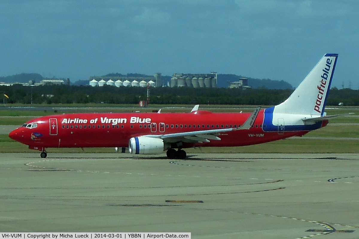 VH-VUM, 2007 Boeing 737-8BK C/N 29675, At Brisbane