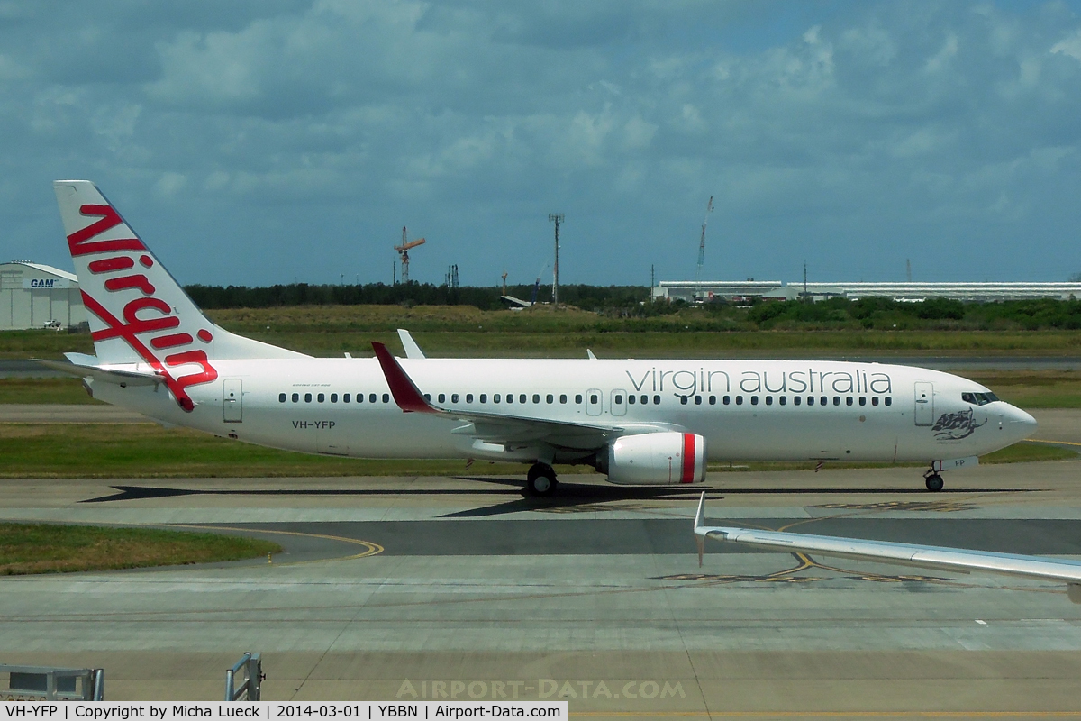 VH-YFP, 2013 Boeing 737-8FE C/N 41011, At Brisbane