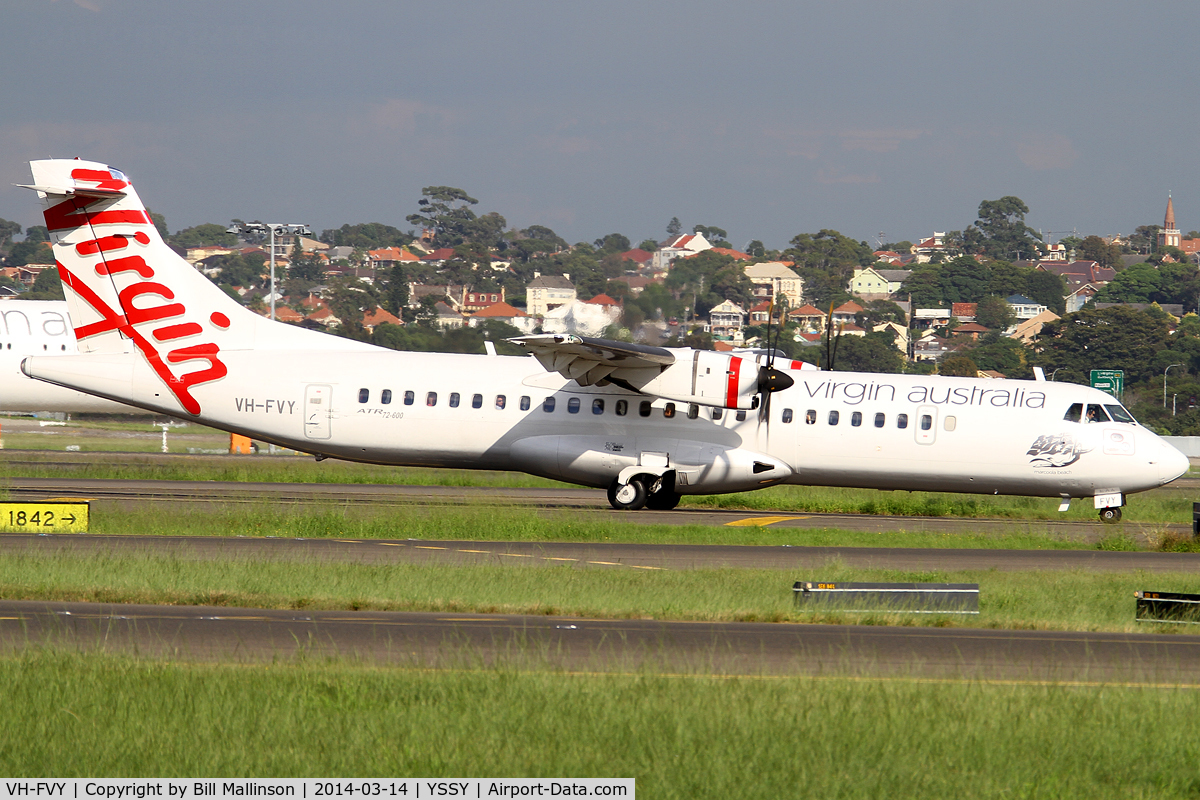 VH-FVY, 2013 ATR 72-600 (72-212A) C/N 1073, taxiing from 34R