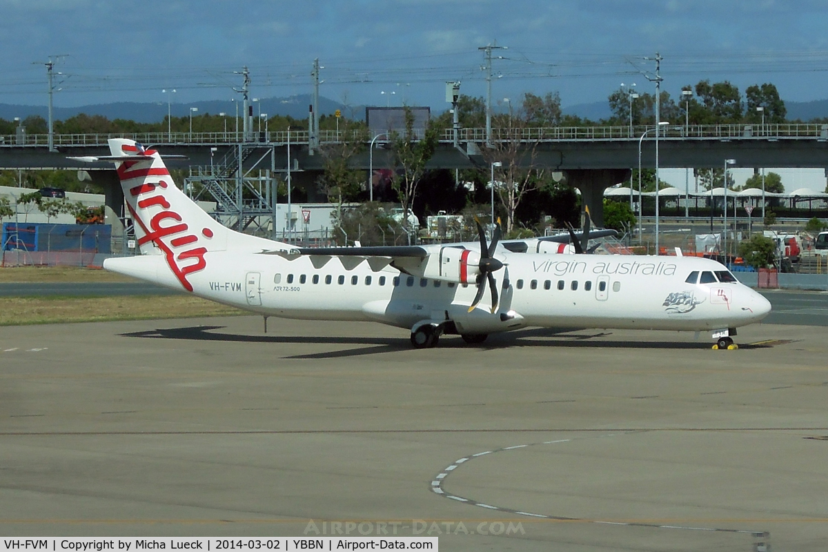VH-FVM, 2011 ATR 72-212A C/N 979, At Brisbane