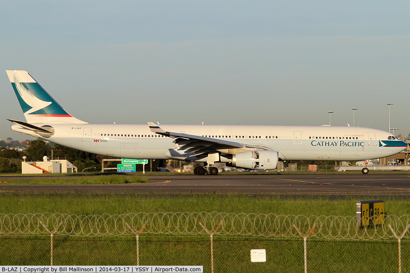 B-LAZ, 2013 Airbus A330-343X C/N 1387, down onto 34L from HKG