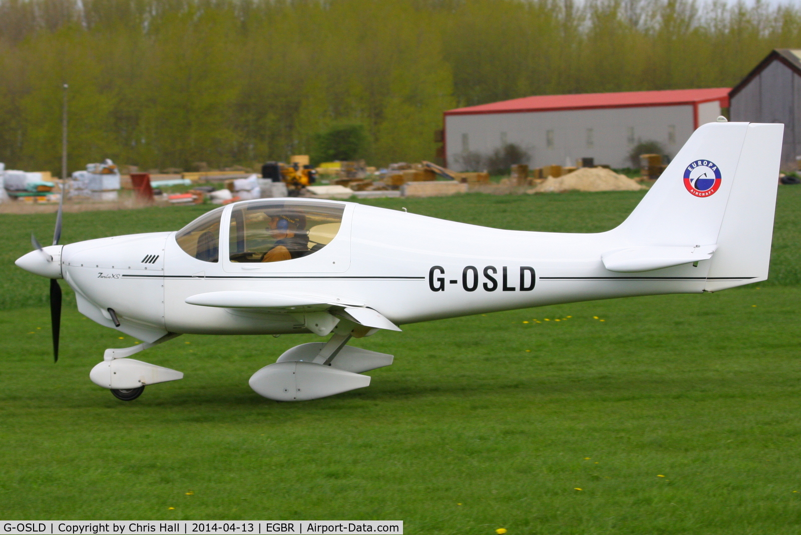 G-OSLD, 2000 Europa XS Tri-Gear C/N PFA 247-13641, at Breighton's 'Early Bird' Fly-in 13/04/14