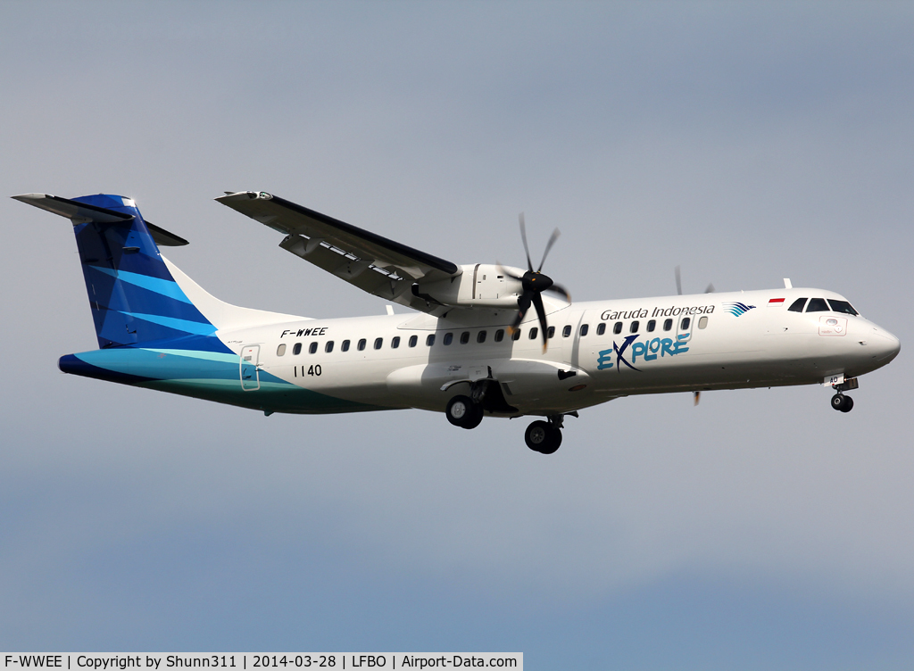 F-WWEE, 2014 ATR 72-600 C/N 1140, C/n 1140 - To be PK-GAD with additional 'Explore' titles