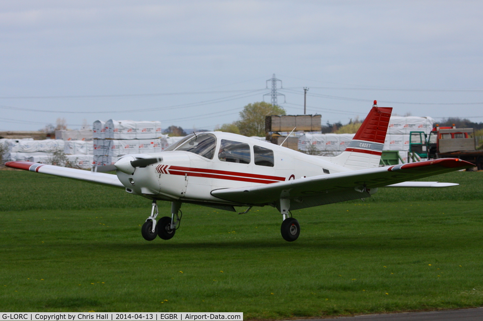 G-LORC, 1992 Piper PA-28-161 Cadet C/N 2841339, at Breighton's 'Early Bird' Fly-in 13/04/14