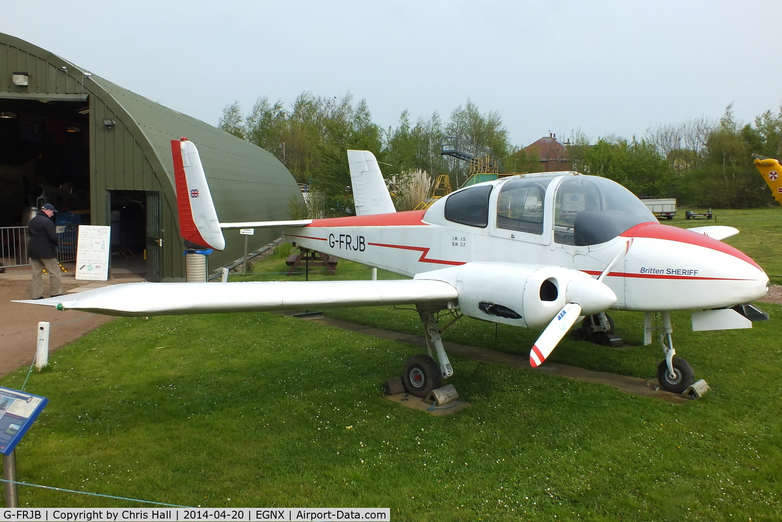 G-FRJB, 1976 Britten Sheriff SA.1 C/N 0001, Preserved at the East Midlands Aeropark