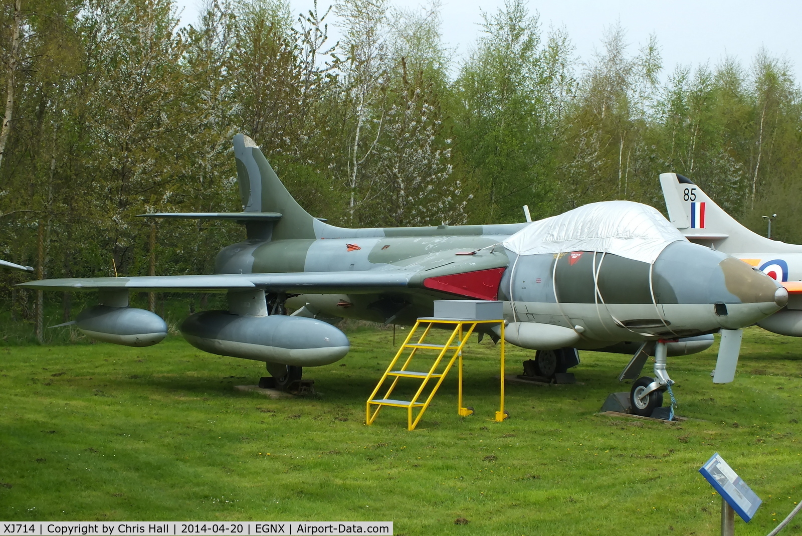 XJ714, 1957 Hawker Hunter FR.10 C/N 41H/688089, Composite airframe built from unwanted spares from WT684, XF383, XM126, XG226, PH-NLH & ET-272, Preserved at the East Midlands Aeropark