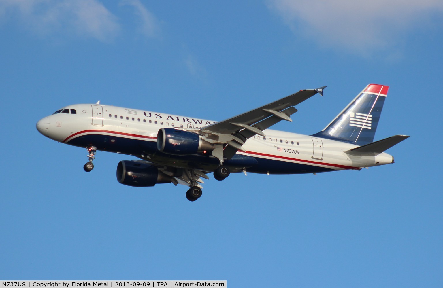 N737US, 2000 Airbus A319-112 C/N 1245, US Airways A319