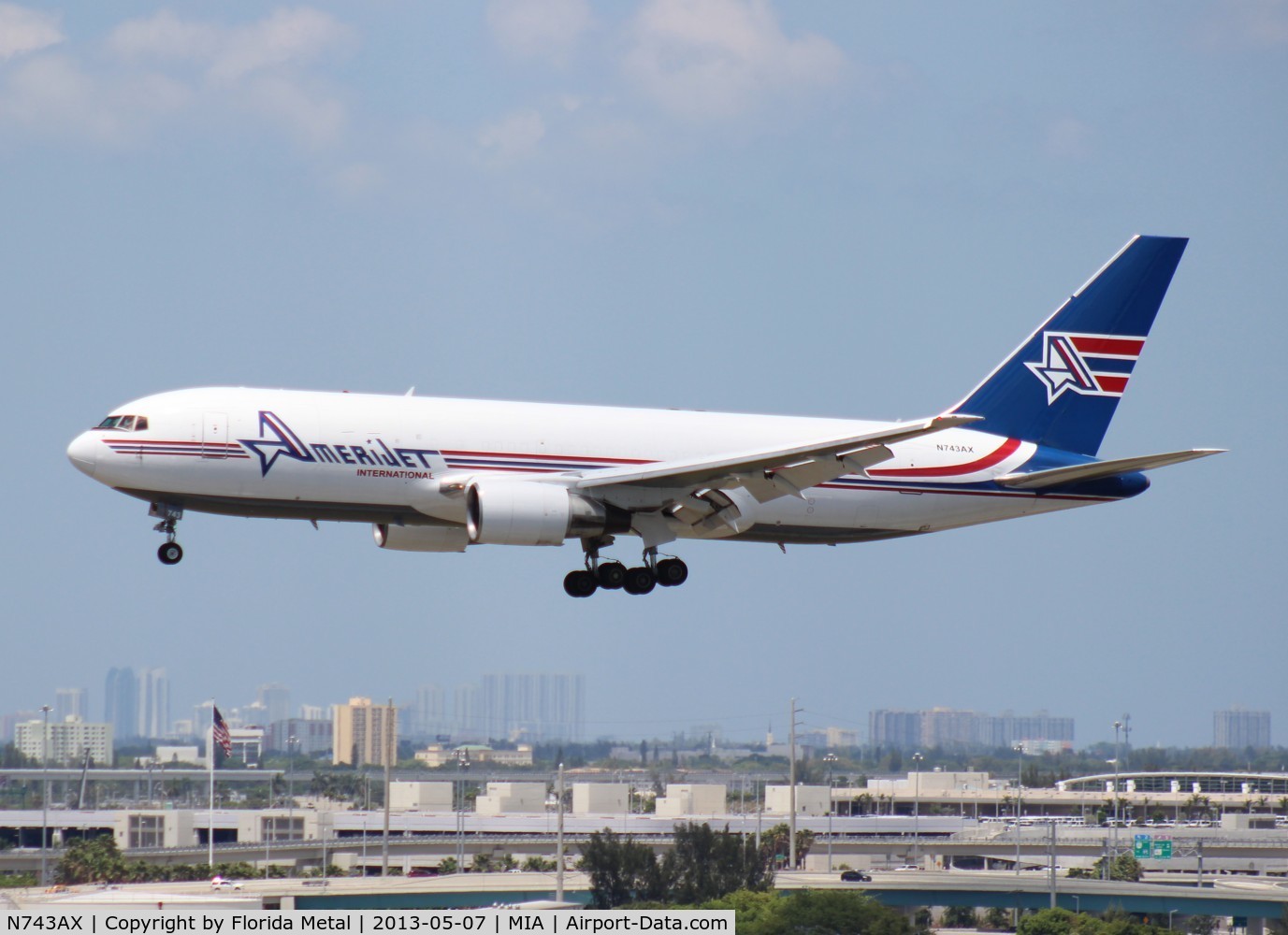 N743AX, 1982 Boeing 767-232 C/N 22218, Amerijet 767-200