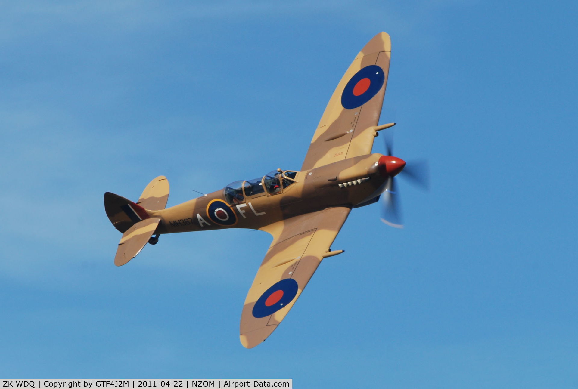 ZK-WDQ, Supermarine 509 Spitfire TR.IX C/N CBAF.5487, ZK-WDQ 