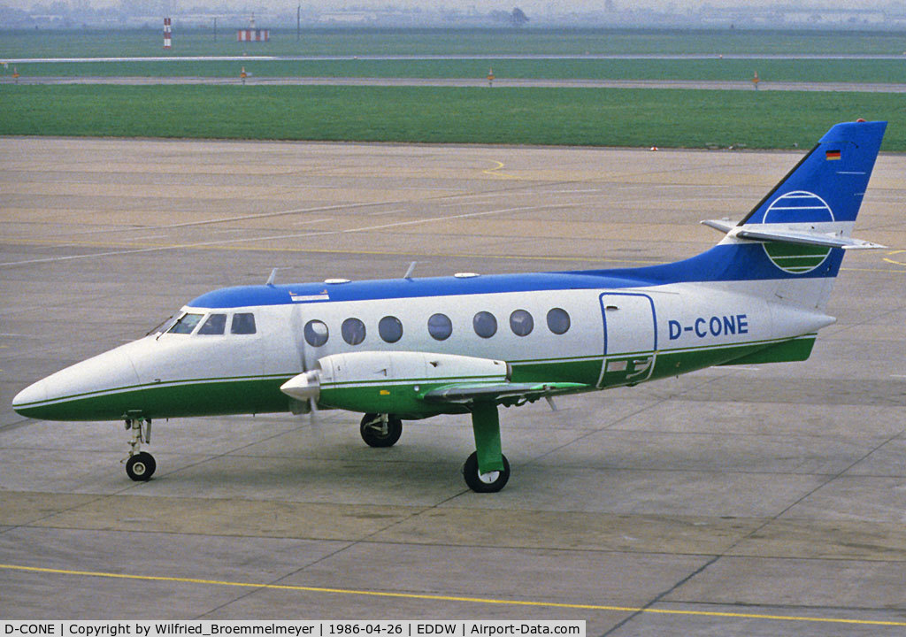 D-CONE, 1982 British Aerospace BAe-3103 Jetstream 31 C/N 603, Contact Air / Coming in after a flight from Stuttgart (EDDS/STR)
