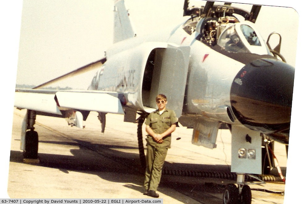 63-7407, 1963 McDonnell F-4C Phantom C/N 311, F4-C 63-7407. Eglin AFB Fla.  1979. Picture taken after depot maintenance and paint.