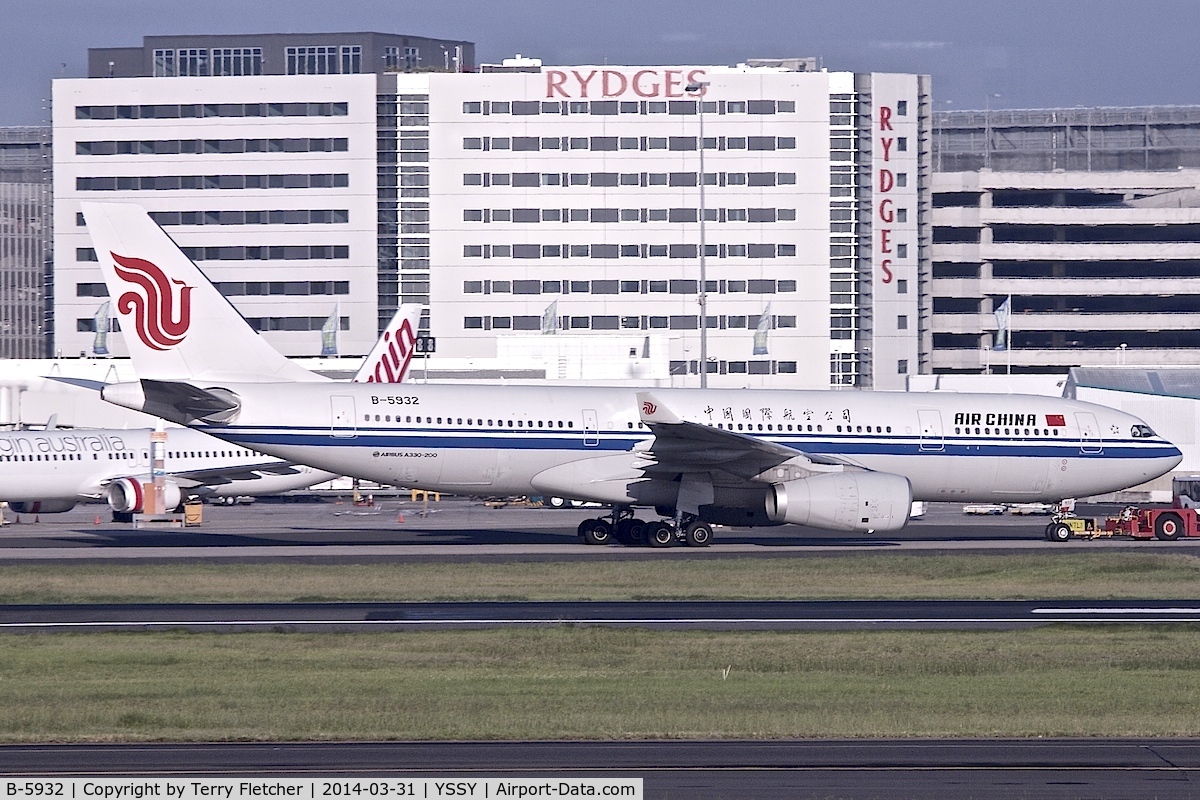 B-5932, 2013 Airbus A330-243 C/N 1459, Air China's 2013 Airbus A330-243, c/n: 1459 at Sydney