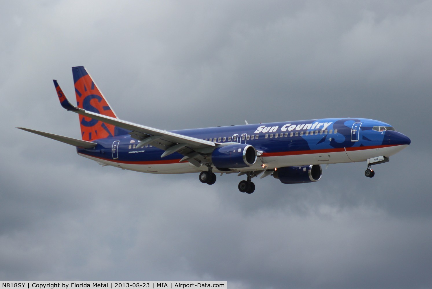 N818SY, 2007 Boeing 737-8BK C/N 29646, Sun Country 737-800