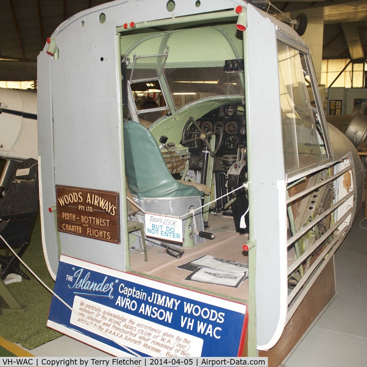 VH-WAC, Avro 652A Anson 1 C/N MG271, Cockpit of Avro 652A Anson 1, c/n: MG271 at Perth Aviation Heritage Museum